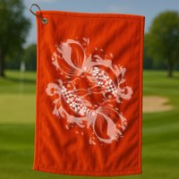 Japanese Koi Pisces Golf Towel