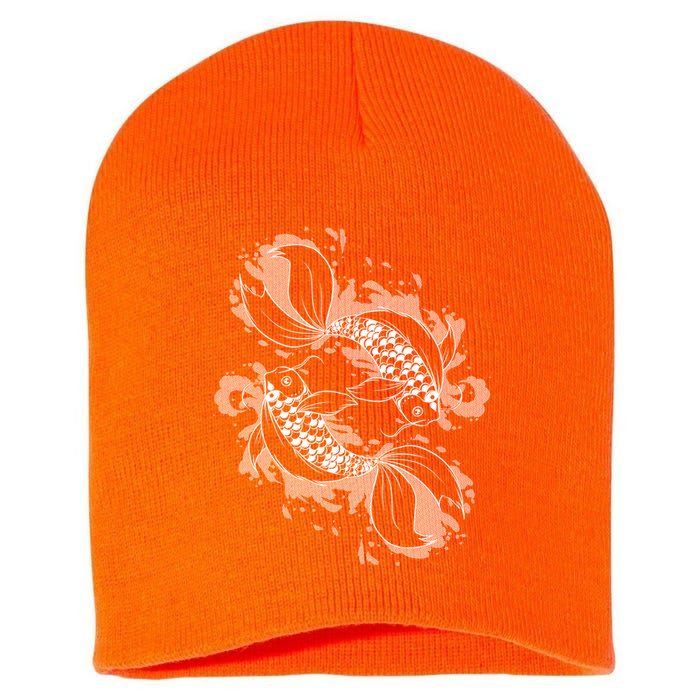 Japanese Koi Pisces Short Acrylic Beanie