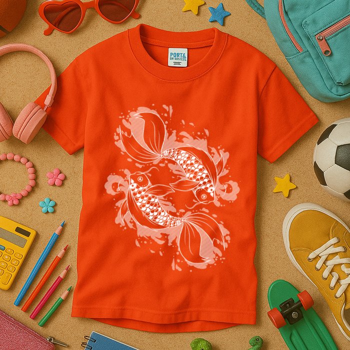 Japanese Koi Pisces Kids T-Shirt
