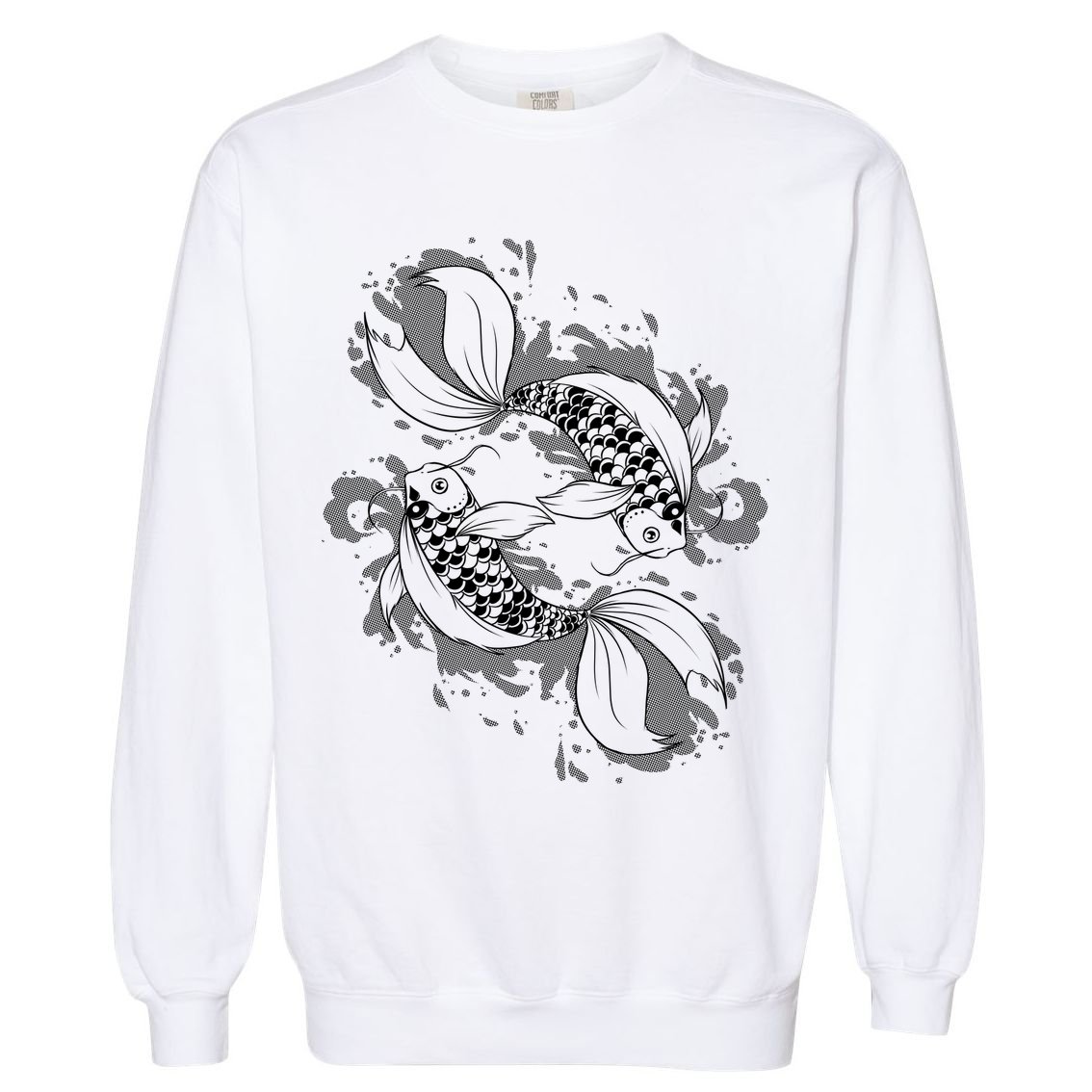 Japanese Koi Pisces Garment-Dyed Sweatshirt