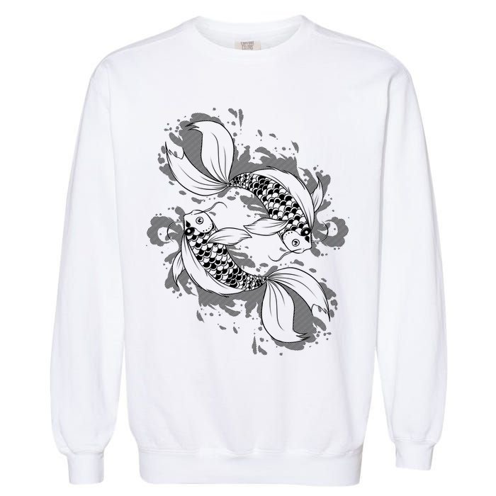 Japanese Koi Pisces Garment-Dyed Sweatshirt