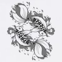 Japanese Koi Pisces Garment-Dyed Sweatshirt