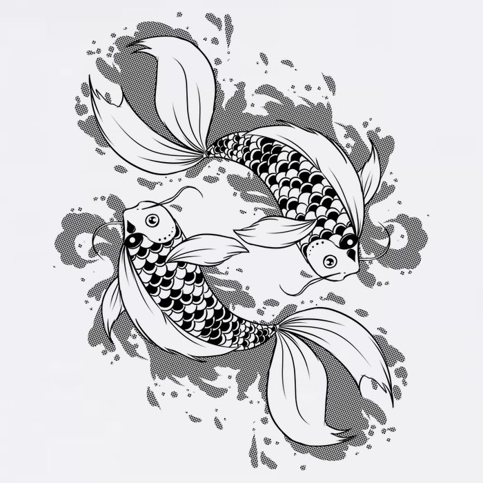 Japanese Koi Pisces Garment-Dyed Sweatshirt