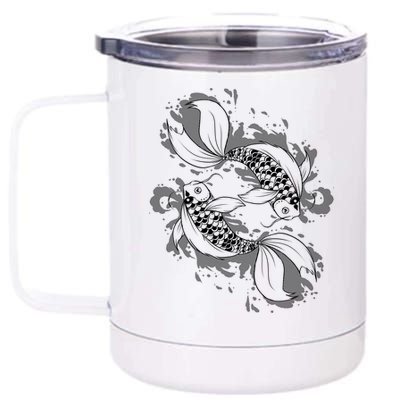 Japanese Koi Pisces 12 oz Stainless Steel Tumbler Cup