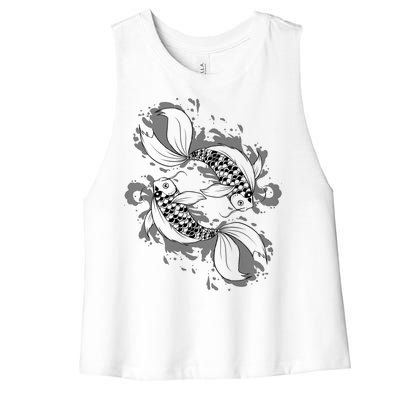 Japanese Koi Pisces Women's Racerback Cropped Tank