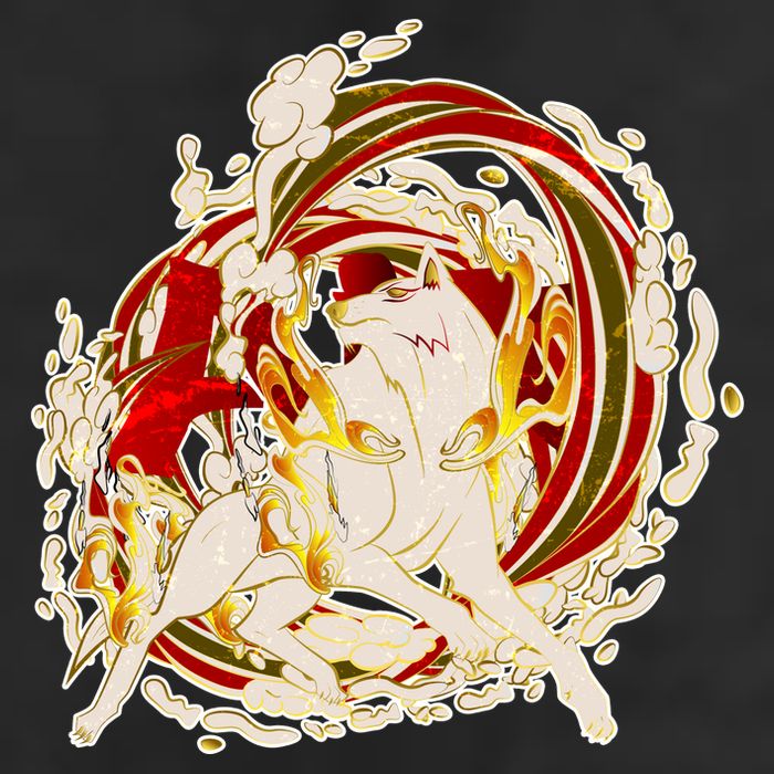 Japanese Mythology Okami Wolf Cool Comfort Performance Bucket Hat