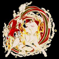 Japanese Mythology Okami Wolf 16 in Basic Backpack