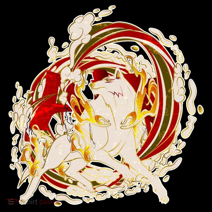 Japanese Mythology Okami Wolf Kids T-Shirt