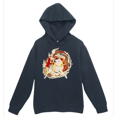 Japanese Mythology Okami Wolf Urban Pullover Hoodie