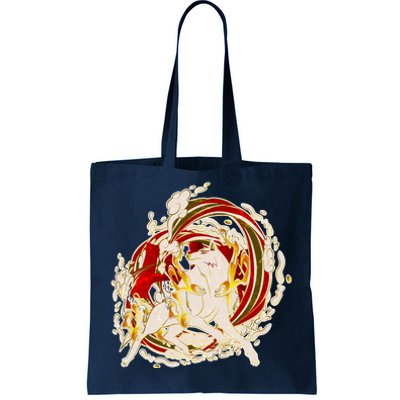 Japanese Mythology Okami Wolf Tote Bag