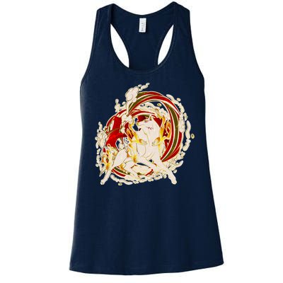 Japanese Mythology Okami Wolf Women's Racerback Tank