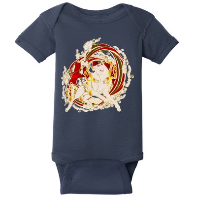 Japanese Mythology Okami Wolf Baby Bodysuit