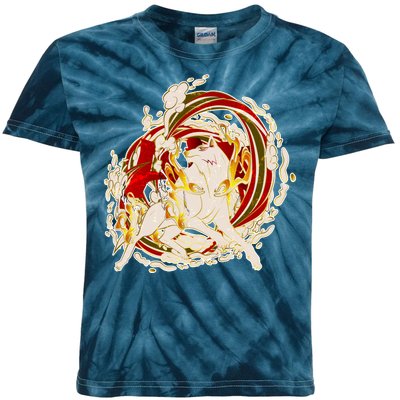 Japanese Mythology Okami Wolf Kids Tie-Dye T-Shirt