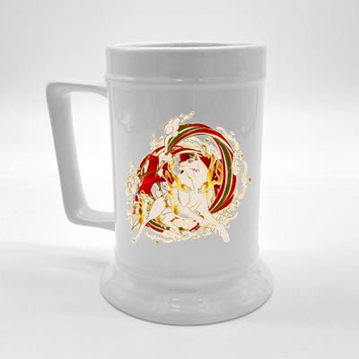 Japanese Mythology Okami Wolf Beer Stein