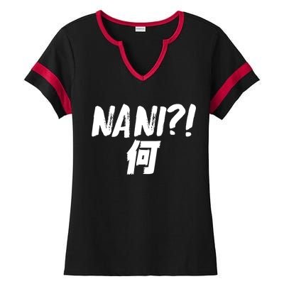 Japanese NANI WHAT Ladies Halftime Notch Neck Tee