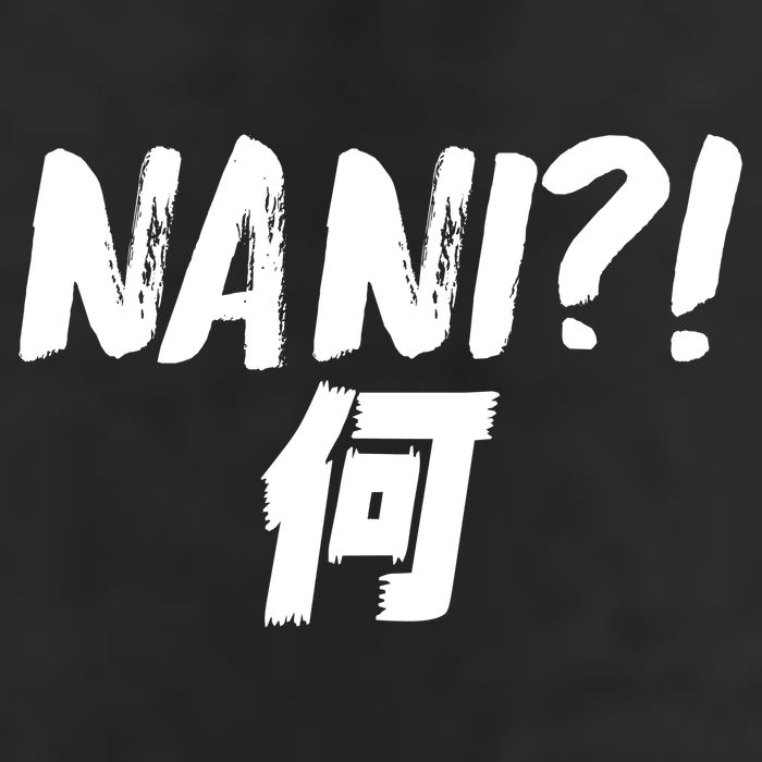 Japanese NANI WHAT 7 Panel Mesh Trucker Snapback Hat