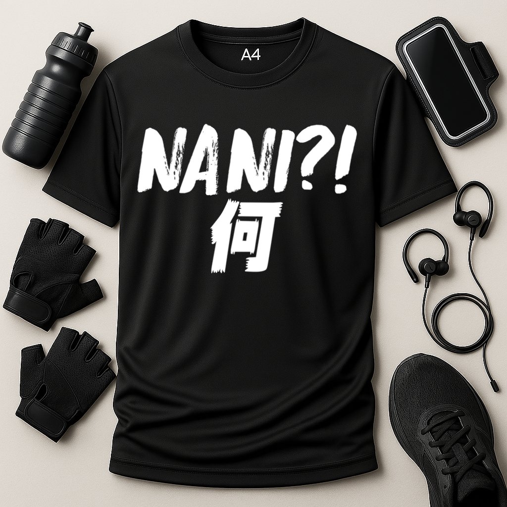 Japanese NANI WHAT Cooling Performance Crew T-Shirt