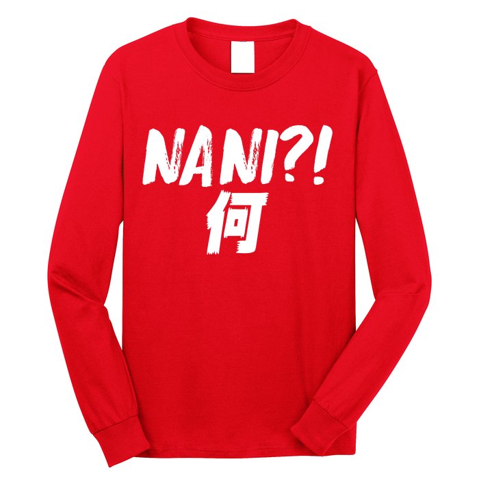 Japanese NANI WHAT Long Sleeve Shirt