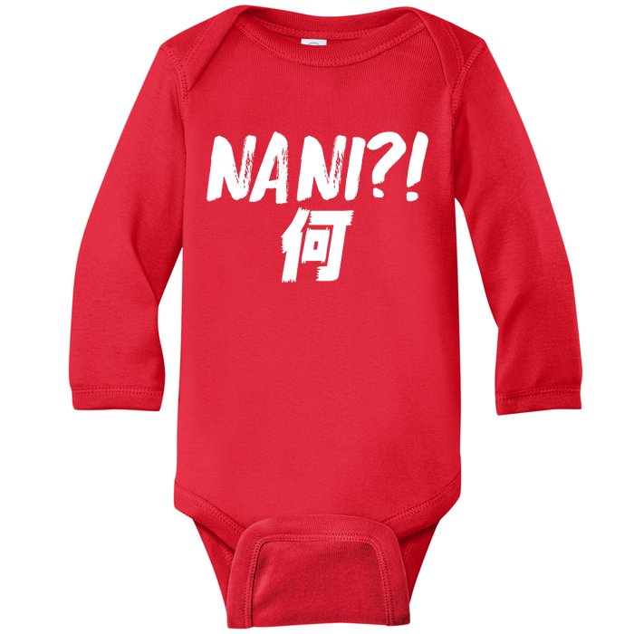 Japanese NANI WHAT Baby Long Sleeve Bodysuit