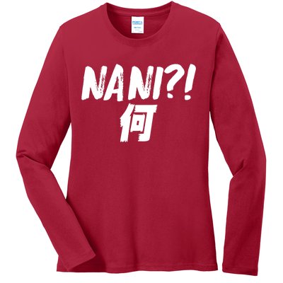 Japanese NANI WHAT Ladies Long Sleeve Shirt