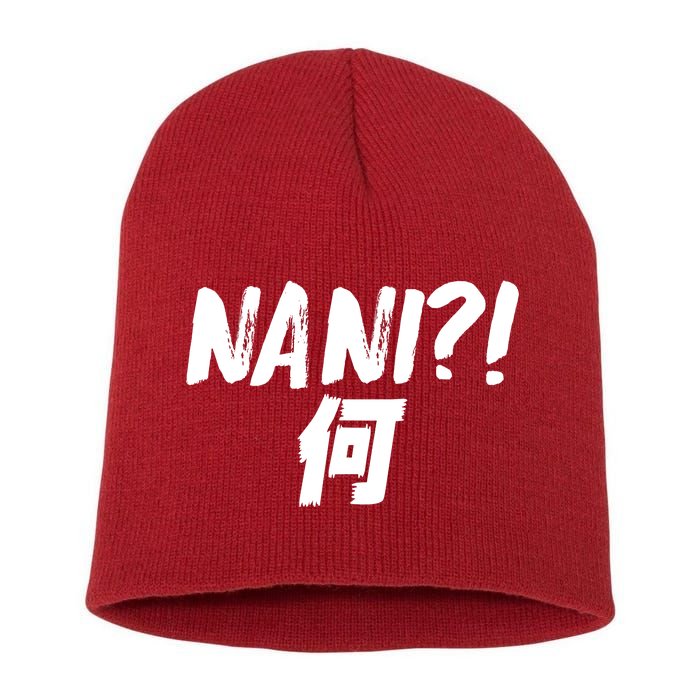 Japanese NANI WHAT Short Acrylic Beanie