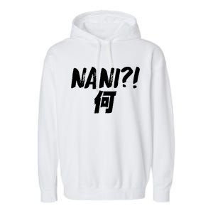 Japanese NANI WHAT Garment-Dyed Fleece Hoodie