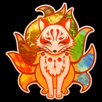 Japanese Nine Tails Kitsune Fox Elements Seasons City Backpack