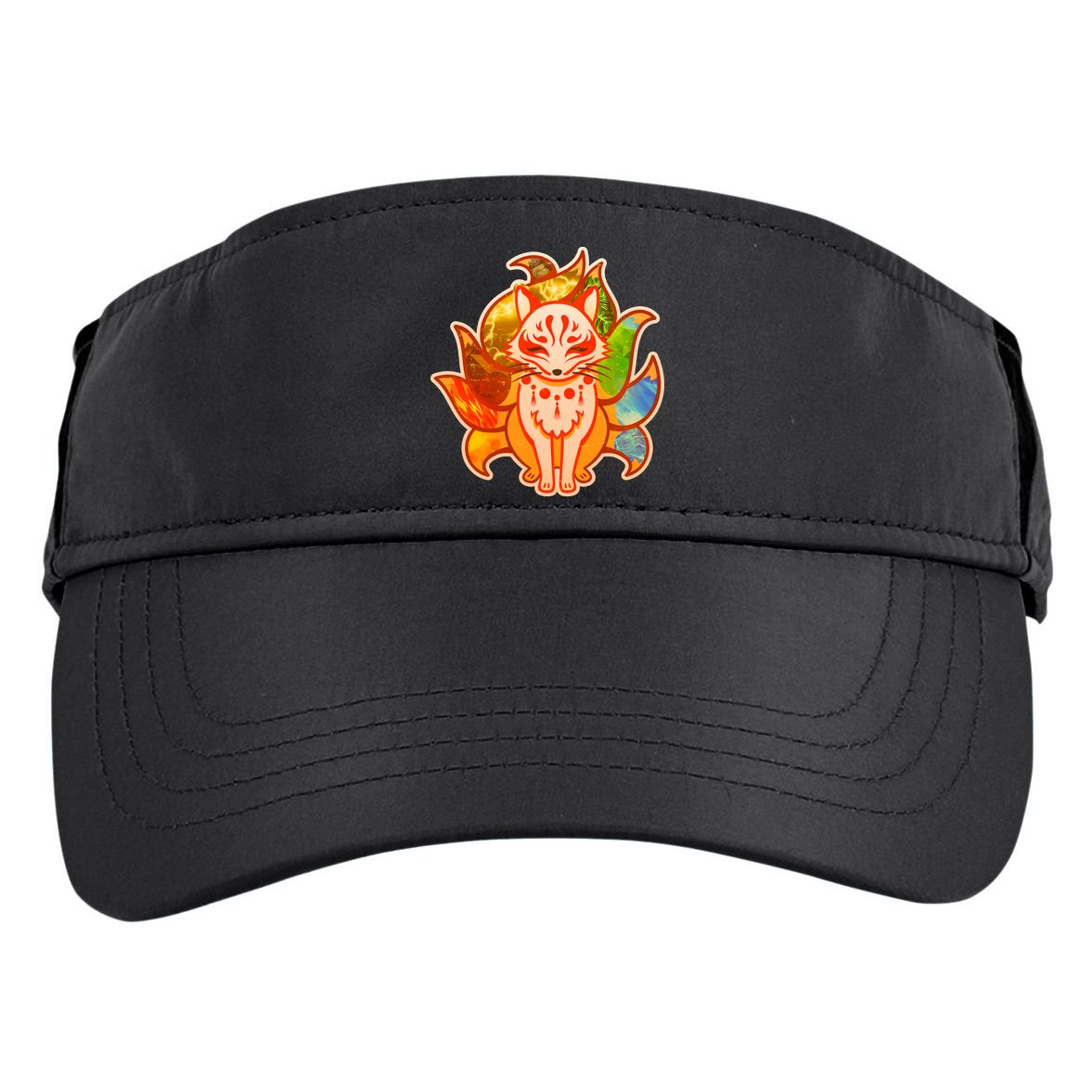 Japanese Nine Tails Kitsune Fox Elements Seasons Adult Drive Performance Visor