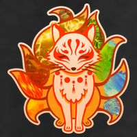 Japanese Nine Tails Kitsune Fox Elements Seasons Adult Drive Performance Visor