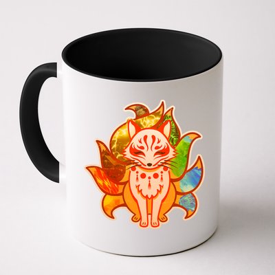 Japanese Nine Tails Kitsune Fox Elements Seasons Mug