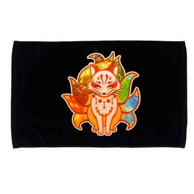 Japanese Nine Tails Kitsune Fox Elements Seasons Microfiber Hand Towel