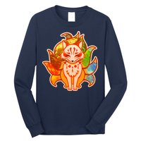 Japanese Nine Tails Kitsune Fox Elements Seasons Long Sleeve Shirt