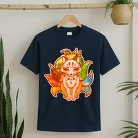 Japanese Nine Tails Kitsune Fox Elements Seasons T-Shirt