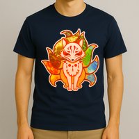 Japanese Nine Tails Kitsune Fox Elements Seasons T-Shirt