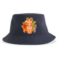 Japanese Nine Tails Kitsune Fox Elements Seasons Sustainable Bucket Hat