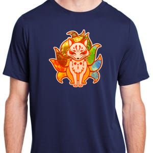 Japanese Nine Tails Kitsune Fox Elements Seasons Adult ChromaSoft Performance T-Shirt