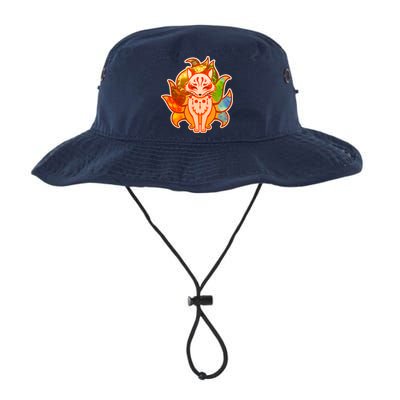 Japanese Nine Tails Kitsune Fox Elements Seasons Bucket Hat