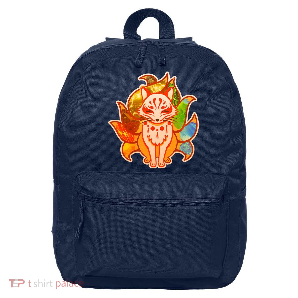 Japanese Nine Tails Kitsune Fox Elements Seasons 16 in Basic Backpack