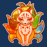 Japanese Nine Tails Kitsune Fox Elements Seasons 16 in Basic Backpack