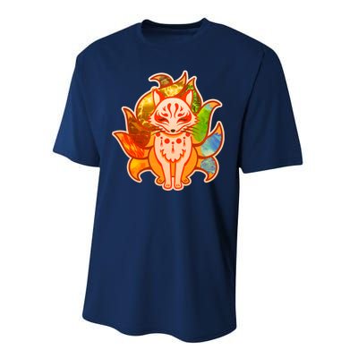 Japanese Nine Tails Kitsune Fox Elements Seasons Performance Sprint T-Shirt