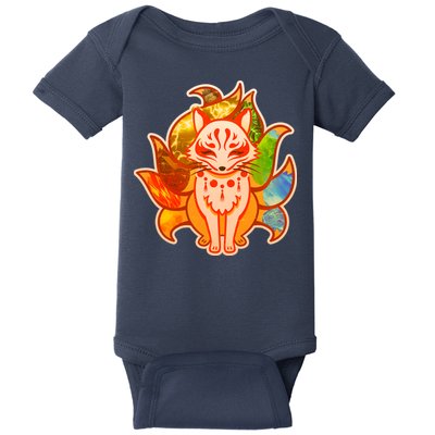 Japanese Nine Tails Kitsune Fox Elements Seasons Baby Bodysuit