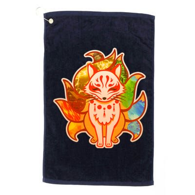 Japanese Nine Tails Kitsune Fox Elements Seasons Platinum Collection Golf Towel