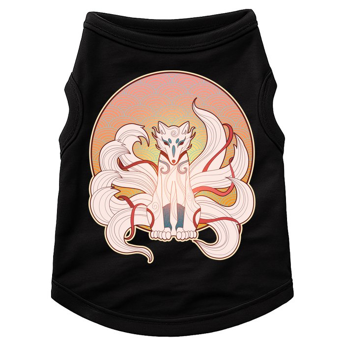 Japanese Nine Tails Kitsune Fox Emblem Pattern Doggie Tank