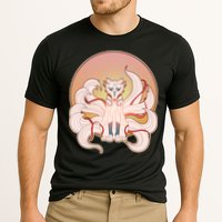 Japanese Nine Tails Kitsune Fox Emblem Pattern Performance Shirt