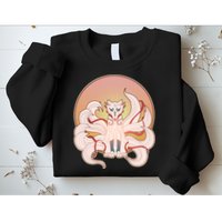 Japanese Nine Tails Kitsune Fox Emblem Pattern Sweatshirt