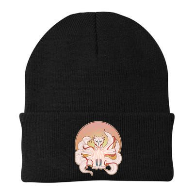 Japanese Nine Tails Kitsune Fox Emblem Pattern Beanie