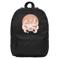 Japanese Nine Tails Kitsune Fox Emblem Pattern 16 in Basic Backpack