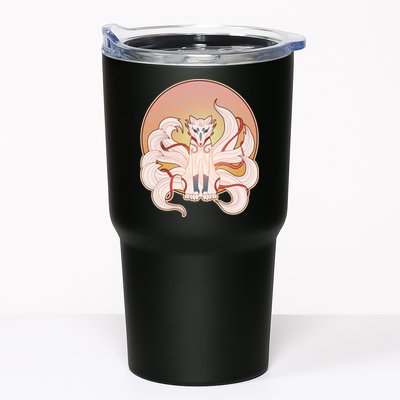 Japanese Nine Tails Kitsune Fox Emblem Pattern Tumbler