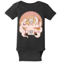 Japanese Nine Tails Kitsune Fox Emblem Pattern Baby Bodysuit