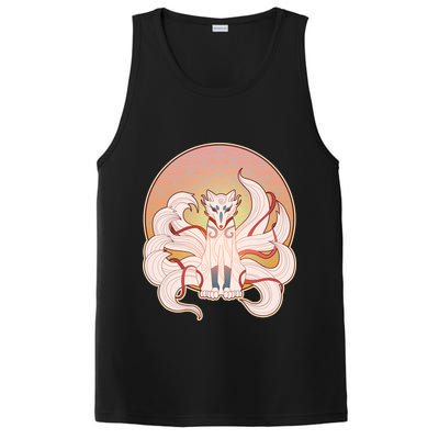 Japanese Nine Tails Kitsune Fox Emblem Pattern PosiCharge Competitor Tank
